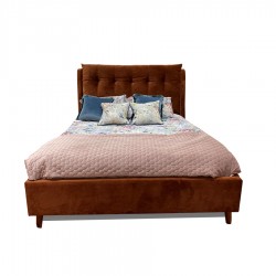 Prestina Velvet Bed Rust